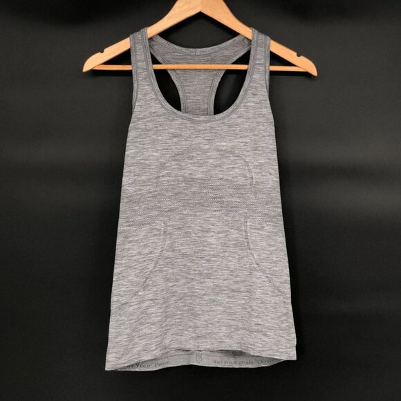 Lululemon Womens Swiftly Tech Racerback Tank Top Size 10 Grey Workout Activewear - Picture 1 of 6